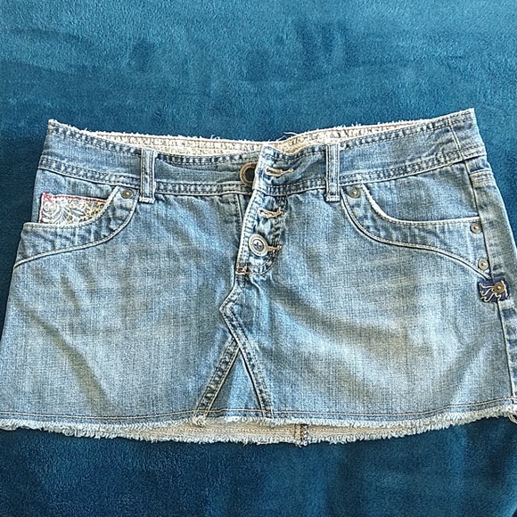 billabong jean skirt